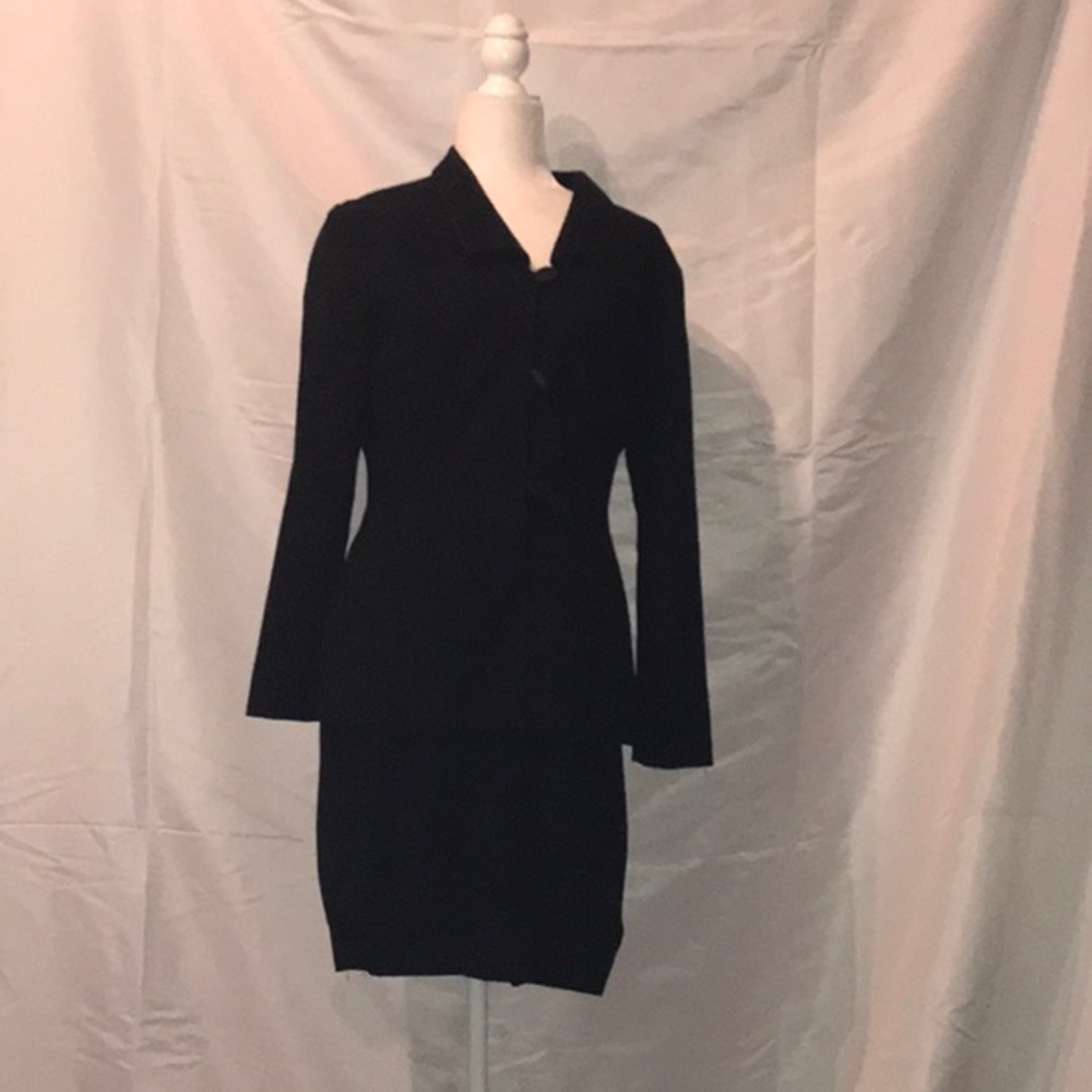 black coat dress